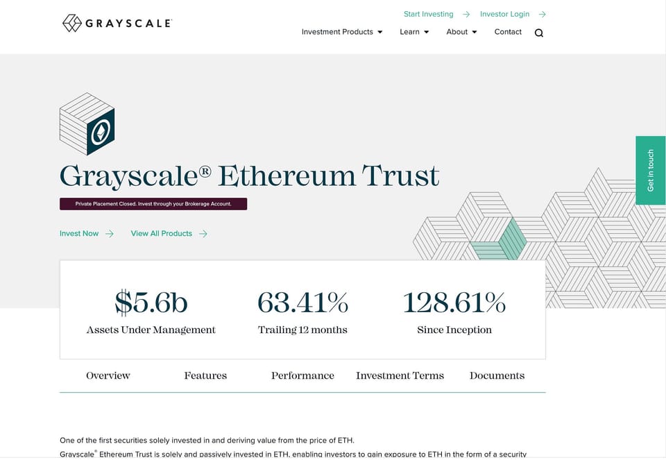 Grayscale Ethereum Investment Trust ($ETHE) - Zero Or Hero?