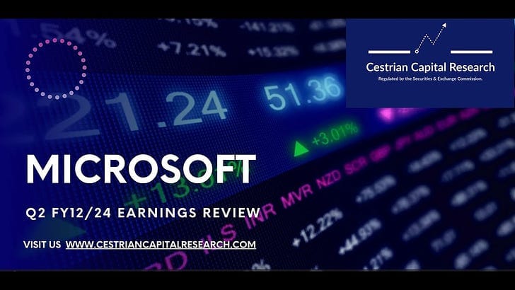 MSFT Q2 FY12/24 Earnings Review (Video)